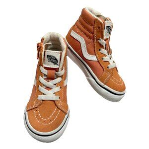 VANS Off The Wall Sk8 Hi Top Peach Suede And Canvas Toddler Kid’s Size 5